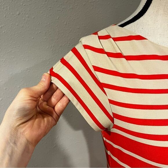 Short sleeve striped midi dress - Picture 5 of 13